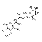 CAS#: 88389-71-3， 2,5:3,4-Dianhydro-1,6-dideoxy-2-{(1E,3E)-4-[(2S,3R)-3-(4-methoxy-3,5-dimethyl-2-oxo-2H-pyran-6-yl)-3-methyl-2-oxiranyl]-2-methyl-1,3-pentadien-1-yl}-4-methyl-D-altritol