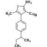 CAS#: 884497-30-7， 2-Amino-4-(4-sec-butylphenyl)-5-methyl-3-thiophenecarbonitrile