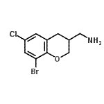 CAS 登录号：885271-41-0， 1-(8-溴-6-氯-3,4-二氢-2H-苯并吡喃-3-基)甲胺