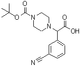 CAS#: 885274-33-9， (3-Cyanophenyl)(4-{[(2-methyl-2-propanyl)oxy]carbonyl}-1-piperazinyl)acetic acid