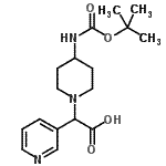 CAS#: 885276-22-2， [4-({[(2-Methyl-2-propanyl)oxy]carbonyl}amino)-1-piperidinyl](3-pyridinyl)acetic acid