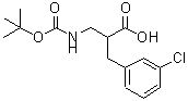 CAS#: 886364-85-8， 2-(3-Chlorobenzyl)-3-({[(2-methyl-2-propanyl)oxy]carbonyl}amino)propanoic acid