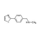 结构式 CAS# 886851-31-6, N-甲基-1-[4-(1,3-噻唑-2-基)苯基]甲胺
