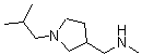 结构式 CAS# 887405-45-0, 1-(1-异丁基-3-吡咯烷基)-N-甲基甲胺