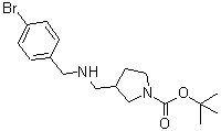 CAS#: 887590-84-3， 2-Methyl-2-propanyl 3-{[(4-bromobenzyl)amino]methyl}-1-pyrrolidinecarboxylate