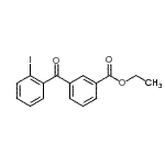 结构式 CAS# 890098-35-8, 乙基3-(2-碘苯甲酰基)苯甲酸酯