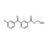 结构式 CAS# 890098-41-6, 乙基3-(3-碘苯甲酰基)苯甲酸酯