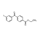结构式 CAS# 890098-43-8, 乙基4-(3-碘苯甲酰基)苯甲酸酯