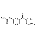 结构式 CAS# 890099-67-9, 3-(4-碘苯甲酰基)苯基乙酸酯