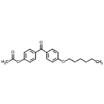 结构式 CAS# 890099-91-9, 4-[4-(己氧基)苯甲酰基]苯基乙酸酯