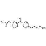 结构式 CAS# 890099-94-2, 3-(4-戊基苯甲酰基)苯基乙酸酯