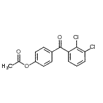 structure of CAS# 890100-07-9, 4-(2,3-Dichlorobenzoyl)phenyl acetate;4-Acetoxy-2',3'-dichlorobenzophenone