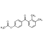 结构式 CAS# 890100-29-5, 4-(2,3-二甲基苯甲酰)苯基乙酸酯