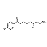 structure of CAS# 890100-67-1, Ethyl 6-(6-chloro-3-pyridinyl)-6-oxohexanoate;Ethyl 6-(6-chloropyridin-3-yl)-6-oxohexanoate