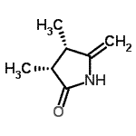 CAS 登录号：89267-85-6， (3R,4S)-3,4-二甲基-5-亚甲基-2-吡咯烷酮