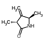 CAS 登录号：89267-87-8， (3R,5R)-3,5-二甲基-4-亚甲基-2-吡咯烷酮