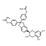 CAS#: 89329-11-3， {5-[(2R,3S)-3,5,7-Trihydroxy-3,4-dihydro-2H-chromen-2-yl]-1,3-benzodioxole-2,2-diyl}di-4,1-phenylene diacetate