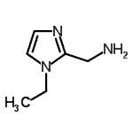 结构式 CAS# 893729-81-2, (1-乙基咪唑-2-基)甲胺
