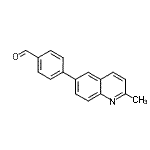 结构式 CAS# 893735-99-4, 4-(2-甲基-6-喹啉基)苯甲醛