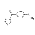结构式 CAS# 896618-54-5, [4-(甲硫基)苯基](3-噻吩基)甲酮
