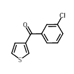 结构式 CAS# 896618-55-6, (3-氯苯基)(3-噻吩基)甲酮