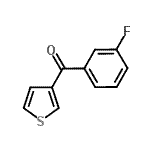 结构式 CAS# 896618-57-8, (3-氟苯基)(3-噻吩基)甲酮
