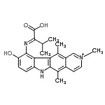 CAS#: 89683-26-1， 10-[(E)-(1-Carboxy-2-methylpropylidene)amino]-9-hydroxy-2,5,11-trimethyl-6H-pyrido[4,3-b]carbazol-2-ium