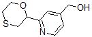 结构式 CAS# 898289-25-3, 2-(4-硫代吗啉基)-4-吡啶甲醇