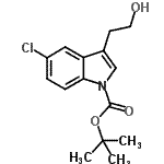 CAS 登录号：898746-66-2， 2-甲基-2-丙基5-氯-3-(2-羟基乙基)-1H-吲哚-1-羧酸酯