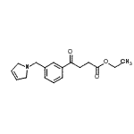 structure of CAS# 898749-76-3, Ethyl 4-[3-(2,5-dihydro-1H-pyrrol-1-ylmethyl)phenyl]-4-oxobutanoate;Ethyl 4-oxo-4-[3-(3-pyrrolinomethyl)phenyl]butyrate