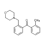 structure of CAS# 898749-87-6, (2-Methylphenyl)[2-(4-morpholinylmethyl)phenyl]methanone;2-Methyl-2'-morpholinomethyl benzophenone