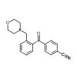 structure of CAS# 898750-11-3, 4-[2-(4-Morpholinylmethyl)benzoyl]benzonitrile;4'-Cyano-2-morpholinomethyl benzophenone