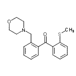 structure of CAS# 898750-23-7, [2-(Methylsulfanyl)phenyl][2-(4-morpholinylmethyl)phenyl]methanone;2-Morpholinomethyl-2'-thiomethylbenzophenone