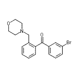 structure of CAS# 898750-29-3, (3-Bromophenyl)[2-(4-morpholinylmethyl)phenyl]methanone;3'-Bromo-2-morpholinomethyl benzophenone