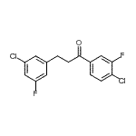结构式 CAS# 898750-85-1, 3-(3-氯-5-氟苯基)-1-(4-氯-3-氟苯基)-1-丙酮