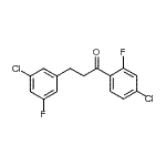 结构式 CAS# 898751-20-7, 3-(3-氯-5-氟苯基)-1-(4-氯-2-氟苯基)-1-丙酮