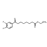 结构式 CAS# 898752-31-3, 乙基8-(3,4-二氟苯基)-8-氧代辛酸酯