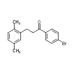 结构式 CAS# 898753-33-8, 1-(4-溴苯基)-3-(2,5-二甲基苯基)-1-丙酮