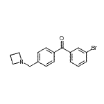 结构式 CAS# 898756-40-6, [4-(1-氮杂环丁基甲基)苯基](3-溴苯基)甲酮