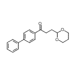 structure of CAS# 898756-62-2, 1-(4-Biphenylyl)-3-(1,3-dioxan-2-yl)-1-propanone;3-(1,3-dioxan-2-yl)-4'-phenylpropiophenone