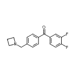 structure of CAS# 898757-05-6, [4-(1-Azetidinylmethyl)phenyl](3,4-difluorophenyl)methanone;4'-azetidinomethyl-3,4-difluorobenzophenone