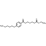 structure of CAS# 898757-33-0, Ethyl 7-(4-hexylphenyl)-7-oxoheptanoate;ethyl 7-(4-hexylphenyl)-7-oxoheptanoate