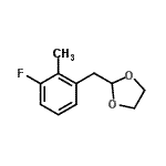 结构式 CAS# 898759-60-9, 2-(3-氟-2-甲基苄基)-1,3-二氧戊环