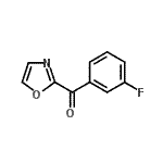 结构式 CAS# 898759-69-8, (3-氟苯基)(1,3-恶唑-2-基)甲酮