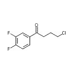 structure of CAS# 898761-48-3, 4-Chloro-1-(3,4-difluorophenyl)-1-butanone;4-chloro-1-(3,4-difluorophenyl)-1-oxobutane