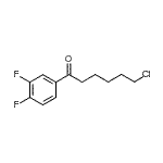 structure of CAS# 898761-54-1, 6-Chloro-1-(3,4-difluorophenyl)-1-hexanone;6-chloro-1-(3,4-difluorophenyl)-1-oxohexane