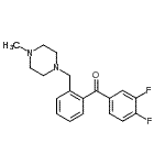 structure of CAS# 898762-48-6, (3,4-Difluorophenyl){2-[(4-methyl-1-piperazinyl)methyl]phenyl}methanone;3,4-difluoro-2'-(4-methylpiperazinomethyl) benzophenone