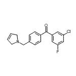 structure of CAS# 898764-58-4, (3-Chloro-5-fluorophenyl)[4-(2,5-dihydro-1H-pyrrol-1-ylmethyl)phenyl]methanone;3-chloro-5-fluoro-4'-(3-pyrrolinomethyl) benzophenone