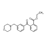 structure of CAS# 898765-20-3, Ethyl 2-[3-(4-morpholinylmethyl)benzoyl]benzoate;2-carboethoxy-3'-morpholinomethyl benzophenone