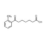 结构式 CAS# 898765-33-8, 7-(2-甲基苯基)-7-氧代庚酸